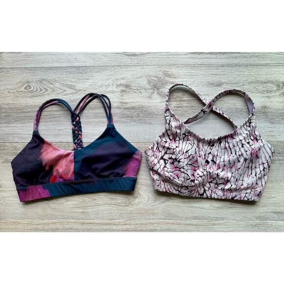 2 Joy Lab (set) size S bras. White/multi, navy/multi. Criss cross straps, active - Picture 2 of 5